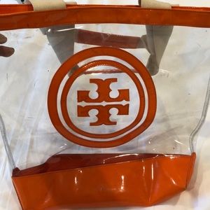 Tory Burch clear beach bag